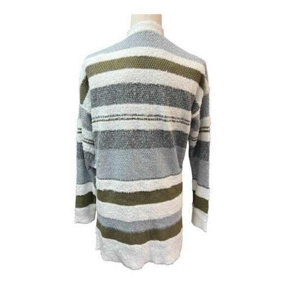 Pink Clover Color Blocked Striped Cardigan~Size Small~Grey/Olive NWT ~ L11 17 - Picture 4 of 9